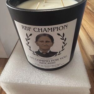 RBF CHAMPION adult humor Black Scented Candle - funny gifts 20oz soy 100hr burn